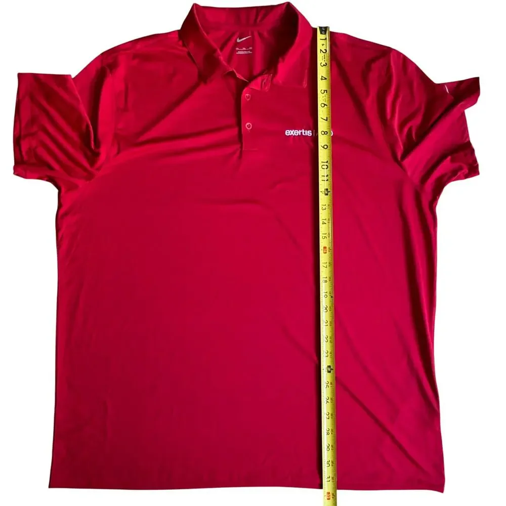 NWT Nike Golf‎ Polo Short Sleeve Shirt Red White Logo Size XXL 883681-687